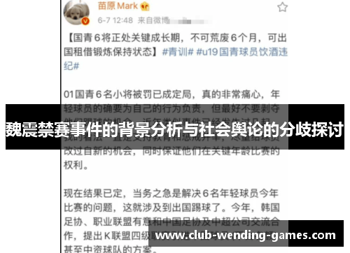 魏震禁赛事件的背景分析与社会舆论的分歧探讨 魏震禁赛事件的背景分析与社会舆论的分歧探讨